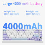 AJAZZ AK820pro Wireless Mechanical Keyboard Bluetooth-compatible Tri-Mode with Flying Fish Switches 81 Keys RGB Backlit Keyboard