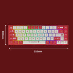 AJAZZ AK680 1.6m USB Wired Gaming Keyboard 68 Keys Hot Swappable Mechanical Keyboard