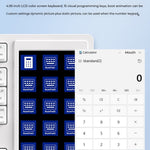 AJAZZ AKP815 81 Keys Low Profile Mechanical Keyboard with 4.95 Inch LCD Color Screen RGB Light Wired Keyboard