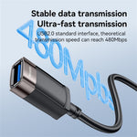YESIDO GS26 1.5m USB 2.0 Extension Cable 480Mbps High Speed TPE Wire for Keyboard / Mouse / Printer