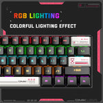 ONIKUMA G55 61 Keys Wired Keyboard with RGB Light Mechanical Gaming Keyboard for PC / Mac / Linux