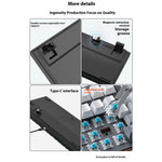 Y-FRUITFUL K98Pro 98 Taster Mekanisk Tastatur Triple Mode Hot-Swappable Gaming Tastatur med RGB Baggrundsbelysning