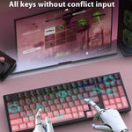 Y-FRUITFUL K98Pro 98 Taster Mekanisk Tastatur Triple Mode Hot-Swappable Gaming Tastatur med RGB Baggrundsbelysning