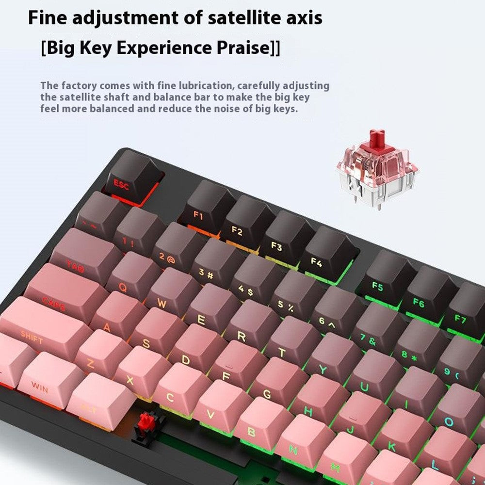 Y-FRUITFUL K98Pro 98 Taster Mekanisk Tastatur Triple Mode Hot-Swappable Gaming Tastatur med RGB Baggrundsbelysning