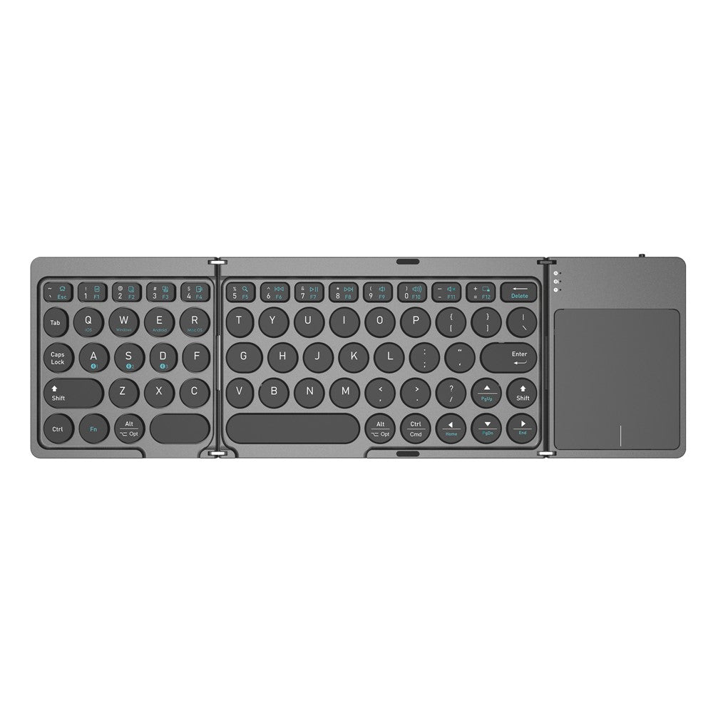 KF86 MAX Foldable Wireless Bluetooth-Compatible Keyboard with Touchpad