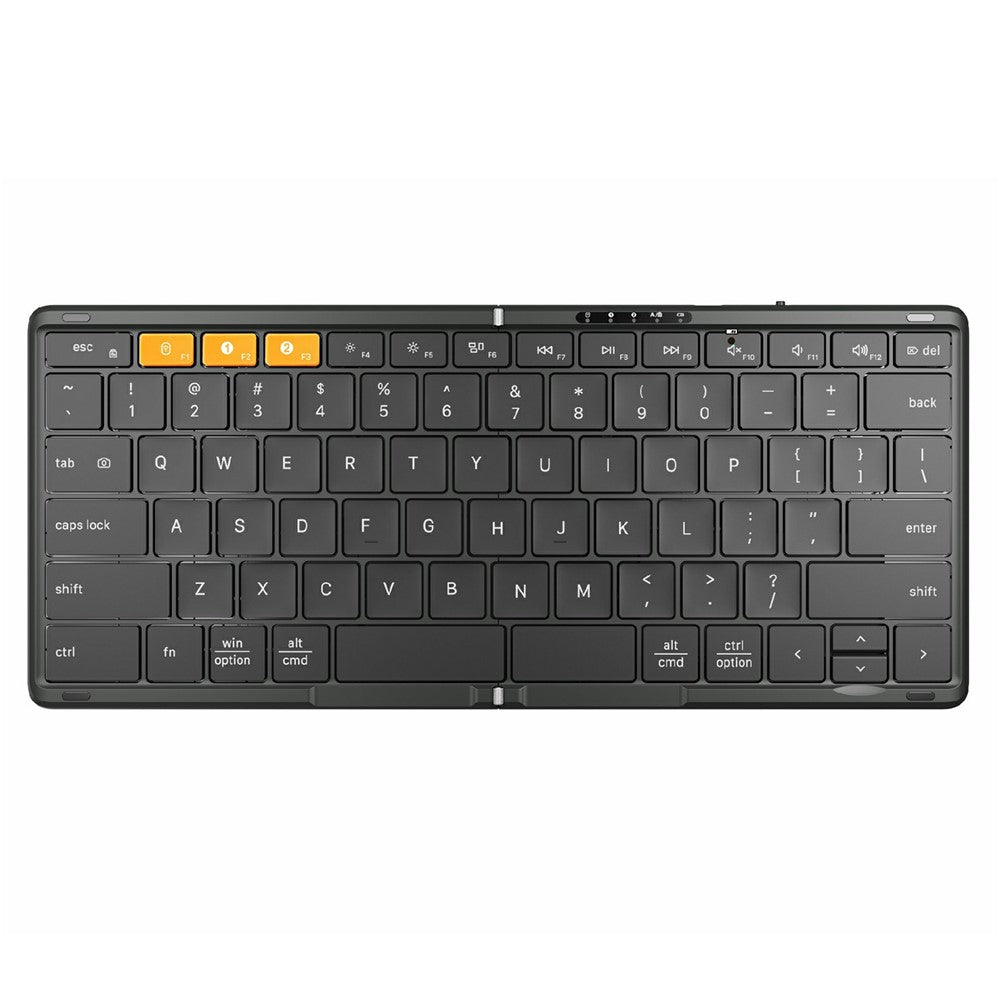 DF010 Sammenfoldeligt Bluetooth-kompatibelt tastatur 79 taster Ultratyndt tastatur til Windows / Android / iOS