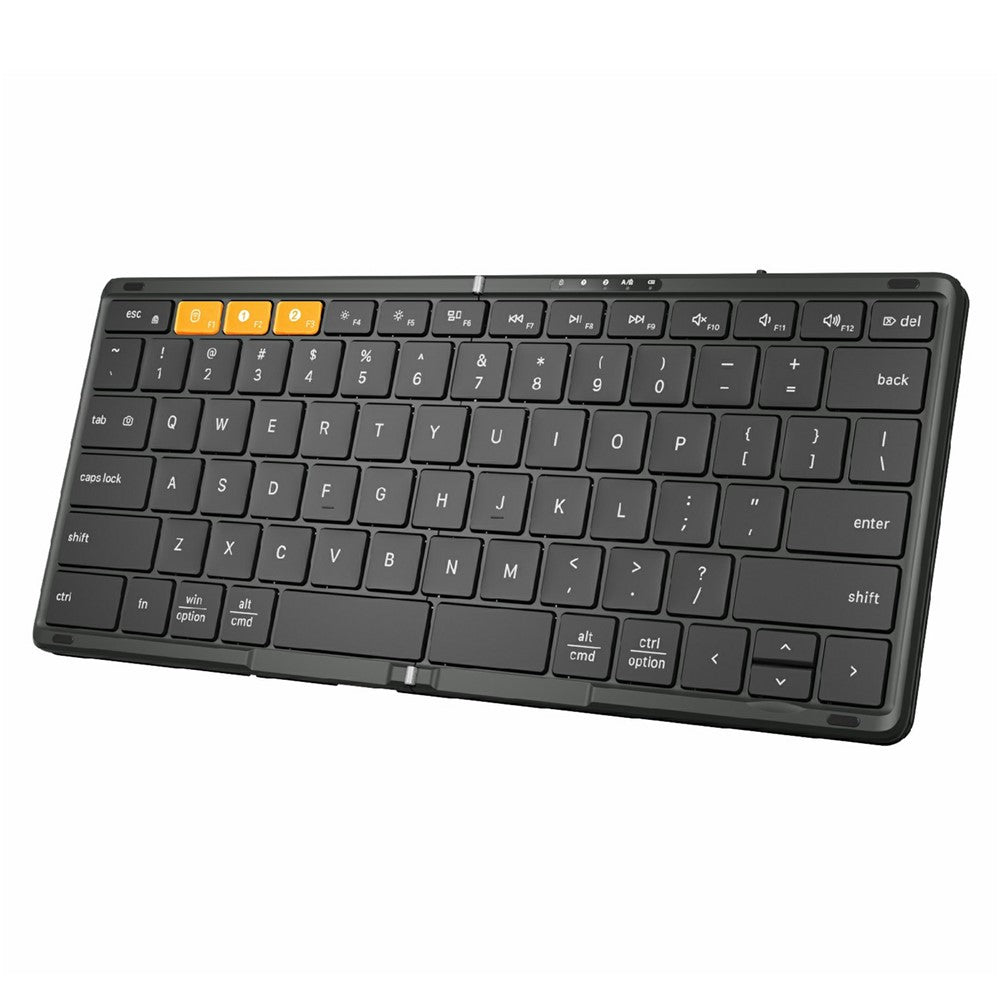 DF010 Sammenfoldeligt Bluetooth-kompatibelt tastatur 79 taster Ultratyndt tastatur til Windows / Android / iOS