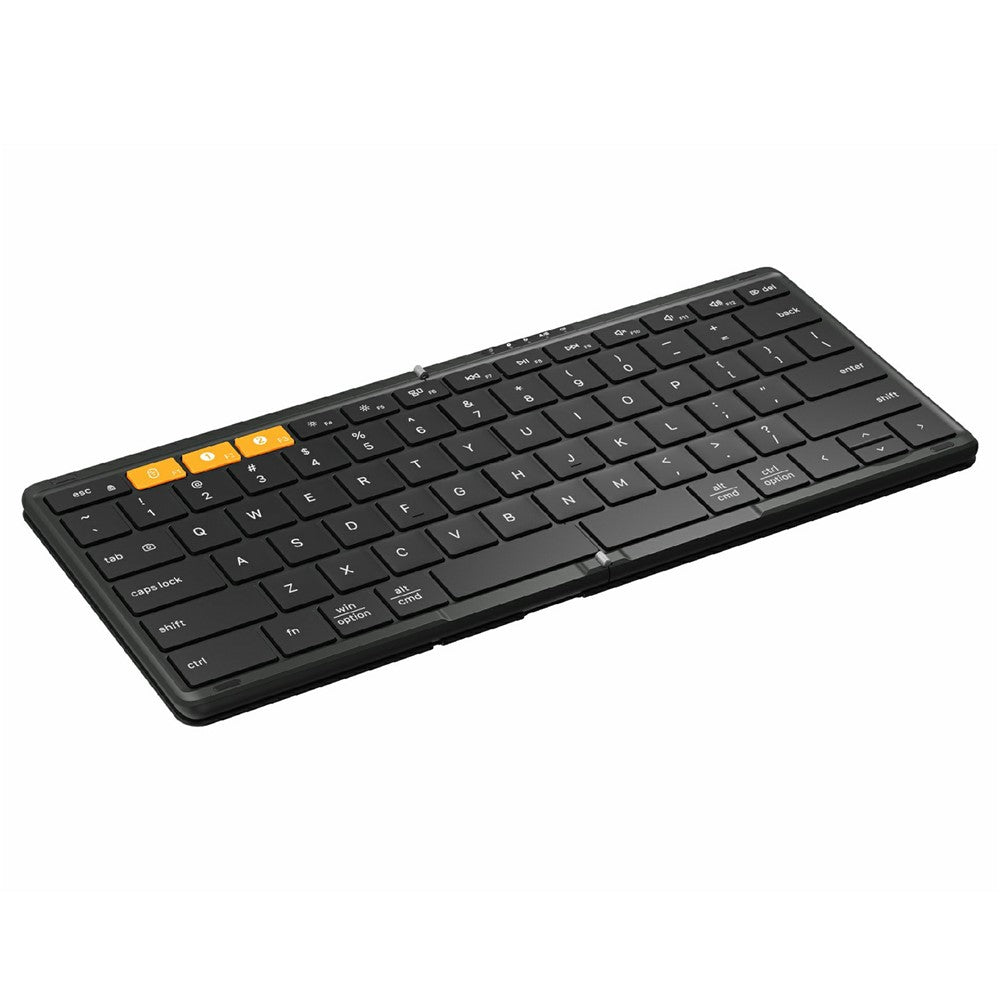 DF010 Sammenfoldeligt Bluetooth-kompatibelt tastatur 79 taster Ultratyndt tastatur til Windows / Android / iOS