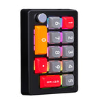 MKESPN K808 Mini Mekanisk Tastatur 13 Taster Hot-Swappable RGB Baggrundsbelyst Programmerbart Tastatur