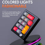 MKESPN K808 Mini Mekanisk Tastatur 13 Taster Hot-Swappable RGB Baggrundsbelyst Programmerbart Tastatur