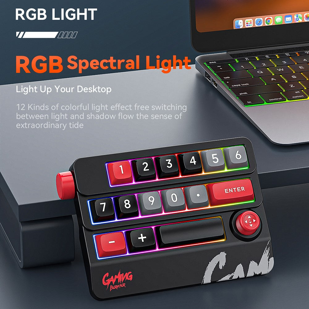 MKESPN K809 Mekanisk Gaming Tastatur Makrotaster RGB Baggrundsbelyst Hot-Swappable Tastatur med Aftageligt Type-C Kabel