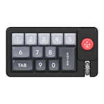 MKESPN K810 Kablet Mekanisk Tastatur med 12 Taster, Makro Programmerbart, Kompakt Computertaltastatur