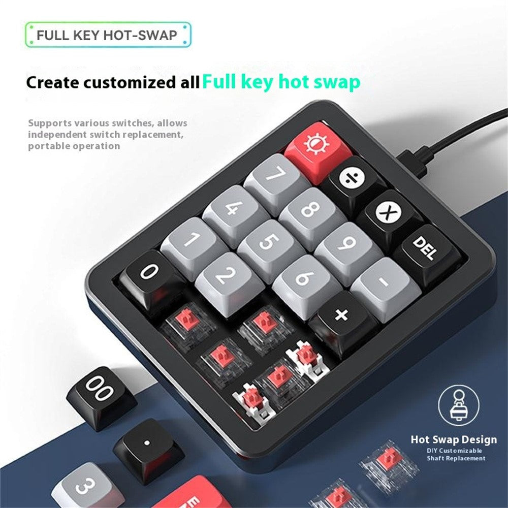 MKESPN K812 Gaming Mekanisk Tastatur RGB Baggrundsbelyst Hot-Swapbar Makro Programmerbar Tastatur