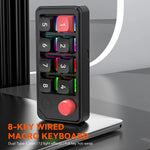 MKESPN K815A Programmerbart Gaming Tastatur med 8 Taster, Hot-Swappable, RGB Lys, Mini Mekanisk Numerisk Tastatur