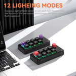 MKESPN K815A Programmerbart Gaming Tastatur med 8 Taster, Hot-Swappable, RGB Lys, Mini Mekanisk Numerisk Tastatur