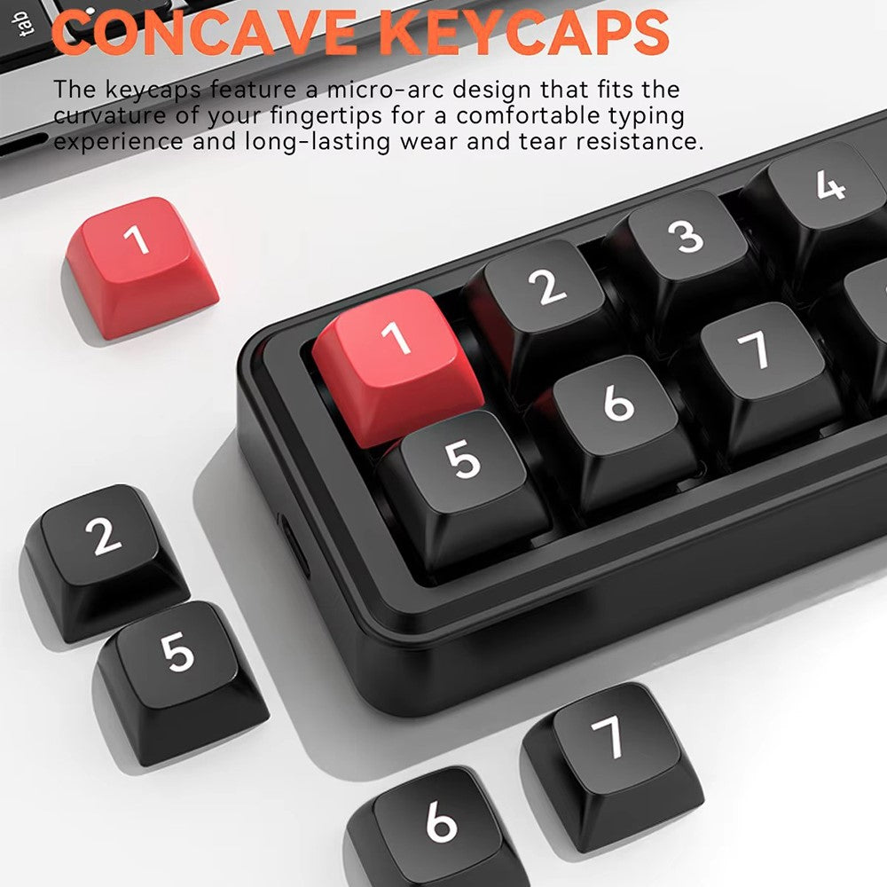 MKESPN K815A Programmerbart Gaming Tastatur med 8 Taster, Hot-Swappable, RGB Lys, Mini Mekanisk Numerisk Tastatur