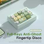 MKESPN W908 2.4GHz Wireless / Wired / Bluetooth-Compatible Mechanical Mini Keyboard Programmable RGB Backlit 12-Key Numpad