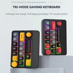 MKESPN W909 15 Keys Mechanical Gaming Keyboard Wireless / Bluetooth-Compatible / Wired RGB Backlit Keypad