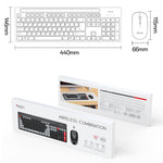 YESIDO KB43 2.4G Wireless Silent Commercial Office Keyboard Mouse Set for Desktop PC Laptop