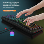 Y-FRUITFUL YF10 Ergonomisk Gaming Tastatur 69-tast RGB Baggrundsbelyst Kablet Membrantastatur til Kontor/Gaming