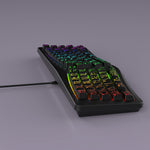 Y-FRUITFUL YF10 Ergonomisk Gaming Tastatur 69-tast RGB Baggrundsbelyst Kablet Membrantastatur til Kontor/Gaming