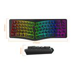 Y-FRUITFUL YF10 Ergonomisk Gaming Tastatur 69-tast RGB Baggrundsbelyst Kablet Membrantastatur til Kontor/Gaming