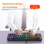 Y-FRUITFUL YF10 Ergonomisk Gaming Tastatur 69-tast RGB Baggrundsbelyst Kablet Membrantastatur til Kontor/Gaming