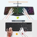 Y-FRUITFUL YF10 Ergonomisk Gaming Tastatur 69-tast RGB Baggrundsbelyst Kablet Membrantastatur til Kontor/Gaming