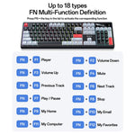 YESIDO KB44 104 Keys Wired Keyboard with RGB Backlight Low Noise Mechanical Keyboard, English Version