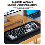 YESIDO KB44 104-tasters kablet tastatur med RGB-baggrundsbelysning Støjsvagt mekanisk tastatur, engelsk + arabisk version