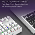 A36 RGB Backlit Mini Mechanical Keyboard with Numpad 34 Keys Type-C Wired Keyboard