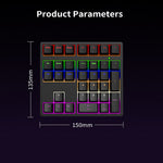 A36 RGB Backlit Mini Mechanical Keyboard with Numpad 34 Keys Type-C Wired Keyboard