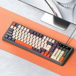 T-WOLF T13 Kabelforbundet Gaming Tastatur Mekanisk Følelse 98-Tasters Tastatur med RGB Baggrundsbelysning til Windows / Mac