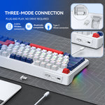 T-WOLF T78 Mekanisk Tastatur 99 Taster Triple Mode Gaming Tastatur med RGB Baggrundsbelysning til PC / Mac / iPad