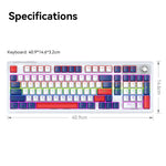 T-WOLF T78 Mekanisk Tastatur 99 Taster Triple Mode Gaming Tastatur med RGB Baggrundsbelysning til PC / Mac / iPad