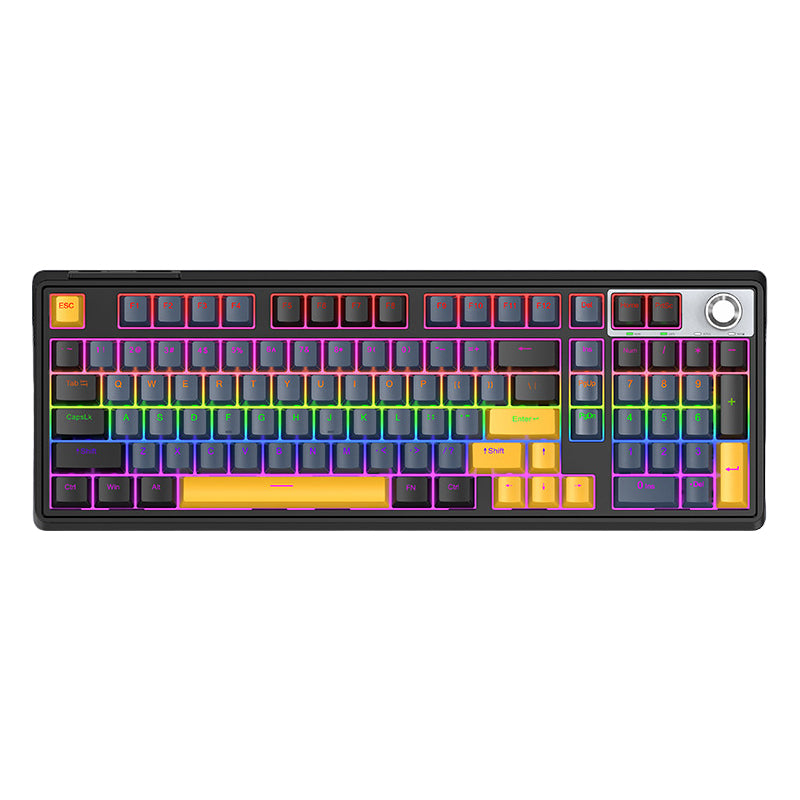 T-WOLF T78 Mekanisk Tastatur 99 Taster Triple Mode Gaming Tastatur med RGB Baggrundsbelysning til PC / Mac / iPad