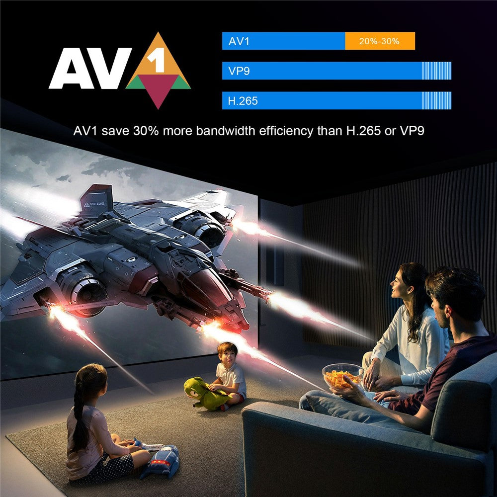 H96 MAX M9S Android 14.0 TV Boks 4GB RAM + 32GB ROM 8K Ultra HD Streaming Enhed 1000M LAN WiFi 6 BT5.4