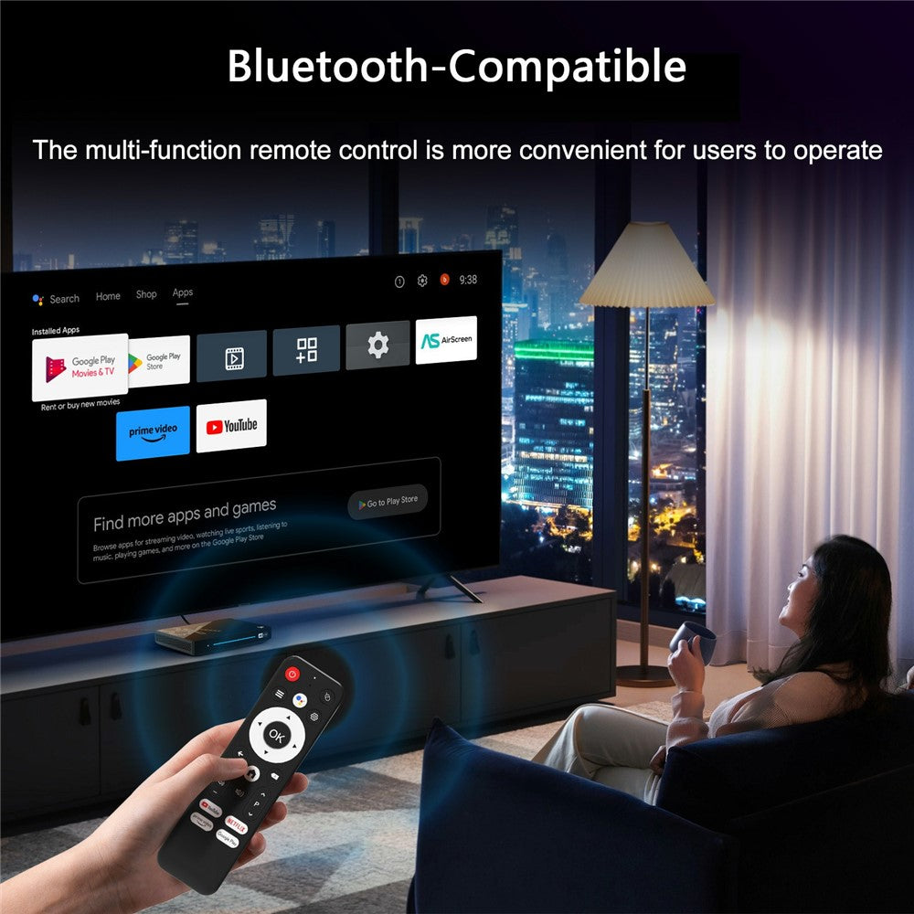 H96 MAX M9S Android 14.0 TV Boks 4GB RAM + 32GB ROM 8K Ultra HD Streaming Enhed 1000M LAN WiFi 6 BT5.4