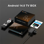 H96 MAX M9S Android 14.0 TV Boks 4GB RAM + 32GB ROM 8K Ultra HD Streaming Enhed 1000M LAN WiFi 6 BT5.4