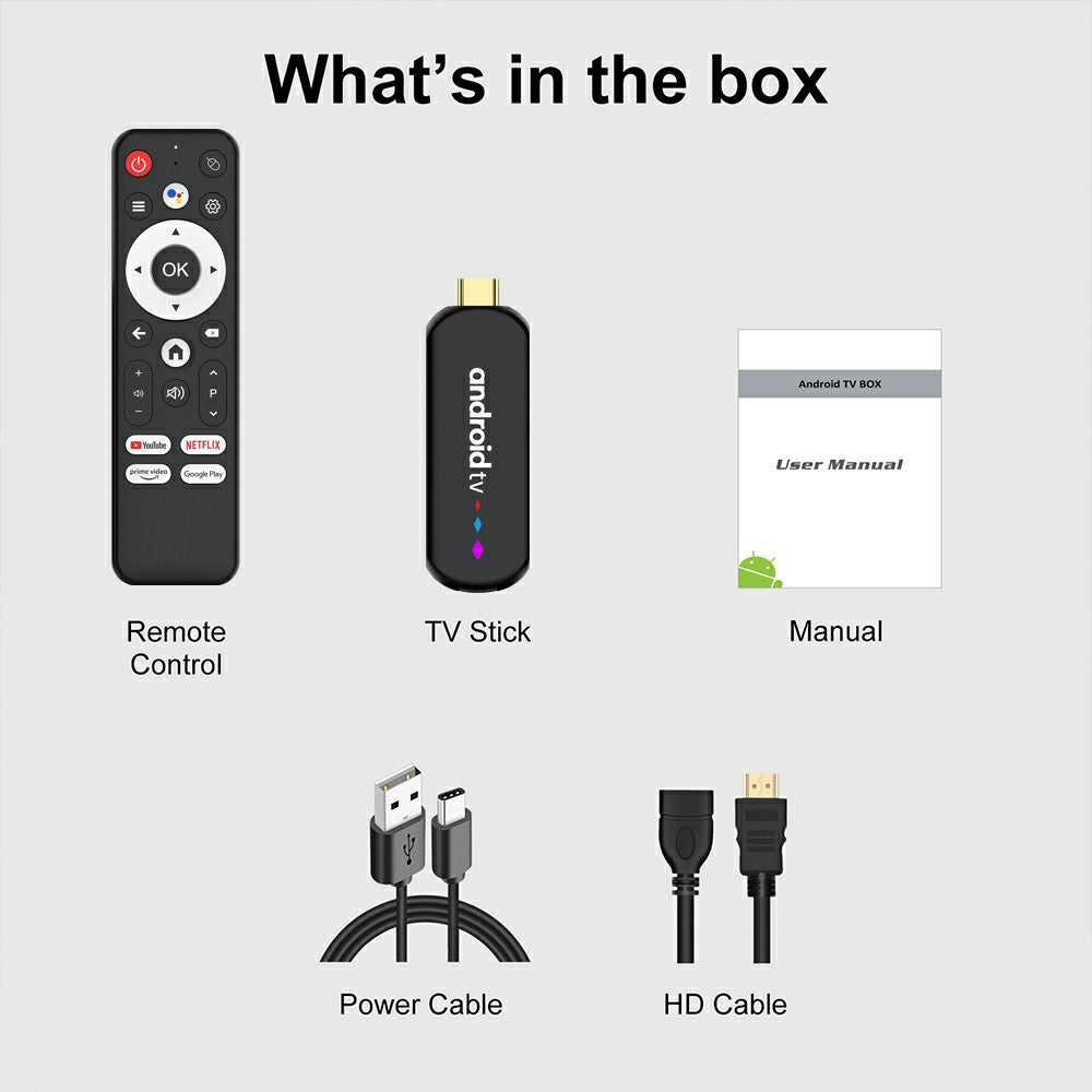H96 MAX S905L3 2+16GB TV Stick 4K Android TV Box HDR Streamingafspiller WiFi Bluetooth-kompatibel Smart TV Stick