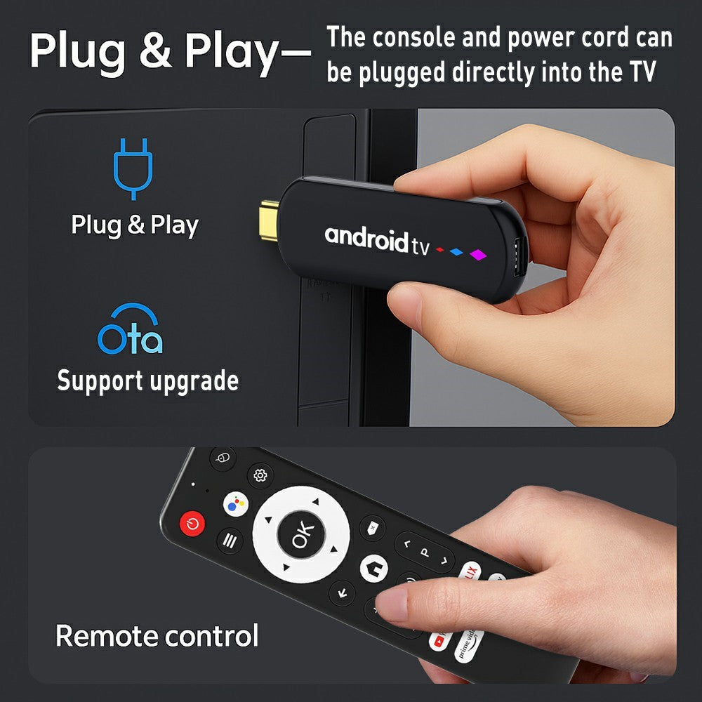 H96 MAX S905L3 2+16GB TV Stick 4K Android TV Box HDR Streamingafspiller WiFi Bluetooth-kompatibel Smart TV Stick