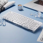 Z99 Transparent Mechanical Keyboard RGB Lighting Triple Modes Wireless Keyboard with Silent Button