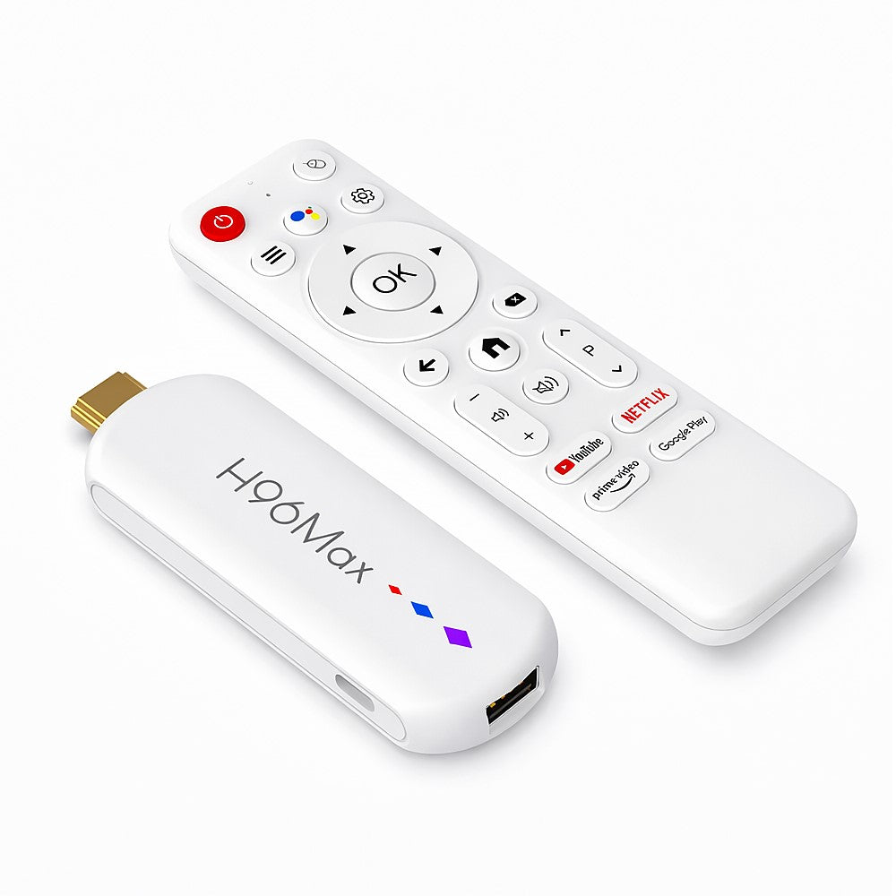 H96 MAX M20 L3 Android 14 TV Stick 4K HDR Streaming Medieafspiller med Google Voice Assistant 2GB + 16GB