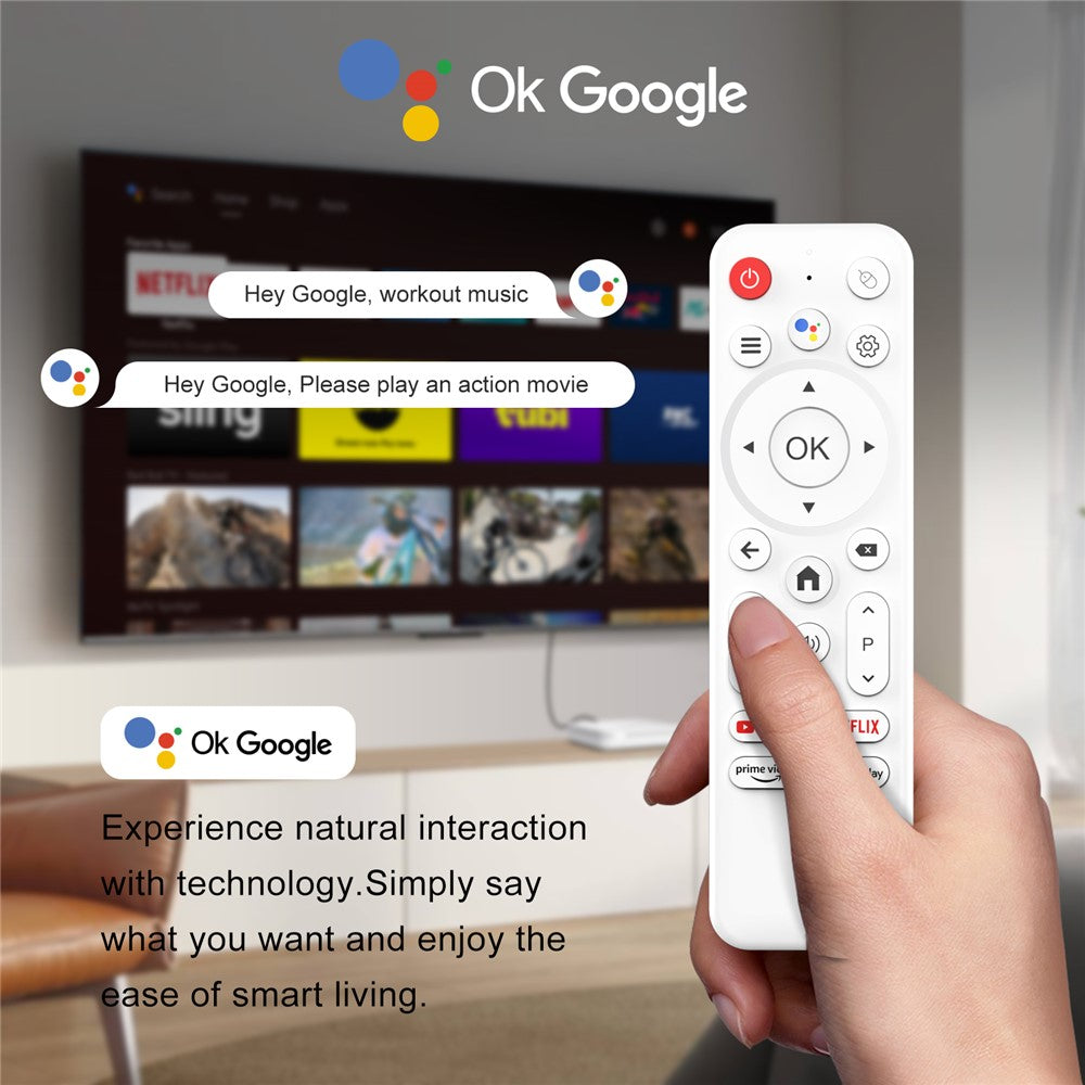 H96 MAX M20 L3 Android 14 TV Stick 4K HDR Streaming Medieafspiller med Google Voice Assistant 2GB + 16GB