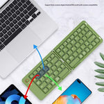 B023 68-Key Wireless Keyboard Magnetic Folding Bluetooth-compatible Keyboard with Phone Holder Stand