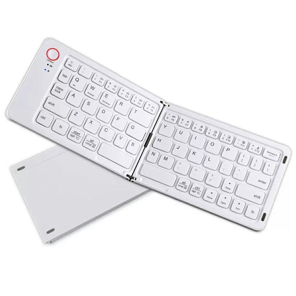 B023 68-Key Wireless Keyboard Magnetic Folding Bluetooth-compatible Keyboard with Phone Holder Stand