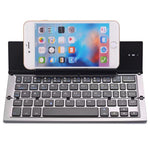 608 Tri-Fold Bluetooth-Compatible Keyboard Dual Channel Aluminum Alloy Keyboard for iOS Android