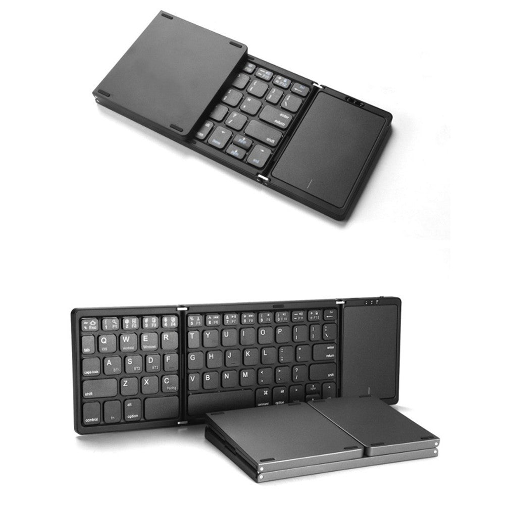 B089 Foldable Wireless Bluetooth-Compatible Keyboard with Touchpad for Phones / Tablets / Laptops