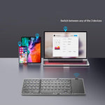 B089 Foldable Wireless Bluetooth-Compatible Keyboard with Touchpad for Phones / Tablets / Laptops