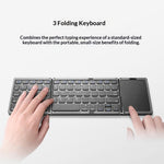 B089 Foldable Wireless Bluetooth-Compatible Keyboard with Touchpad for Phones / Tablets / Laptops